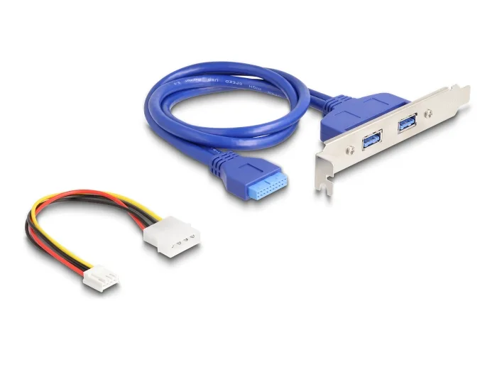 Delock Konverter M.2 Key B+M Stecker zu 2 x USB 5 Gbps Typ-A Buchse mit 50 cm Kabel #3 