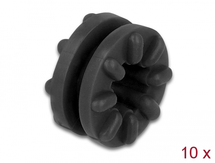 Delock Anti Vibrations Tülle schwarz 10 Stück #1 