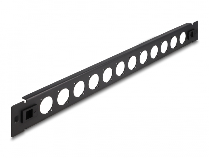 Delock 19″ D-Typ Patchpanel 12 Port werkzeugfrei schwarz #3 