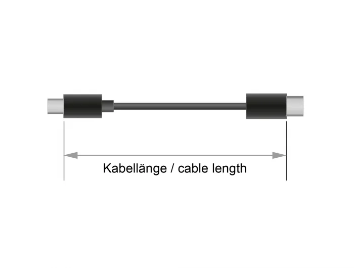 Delock USB 2.0 Kabel Type-C zu Type-C 4 m PD 5 A E-Marker #3 