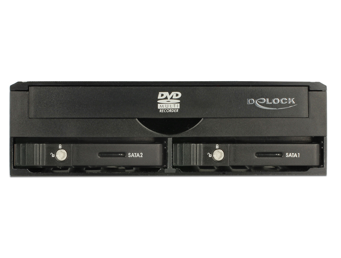 Delock 5.25″ Wechselrahmen für 1 x 5.25″ Slim Laufwerk + 2 x 2.5″ SATA HDD / SSD #4 