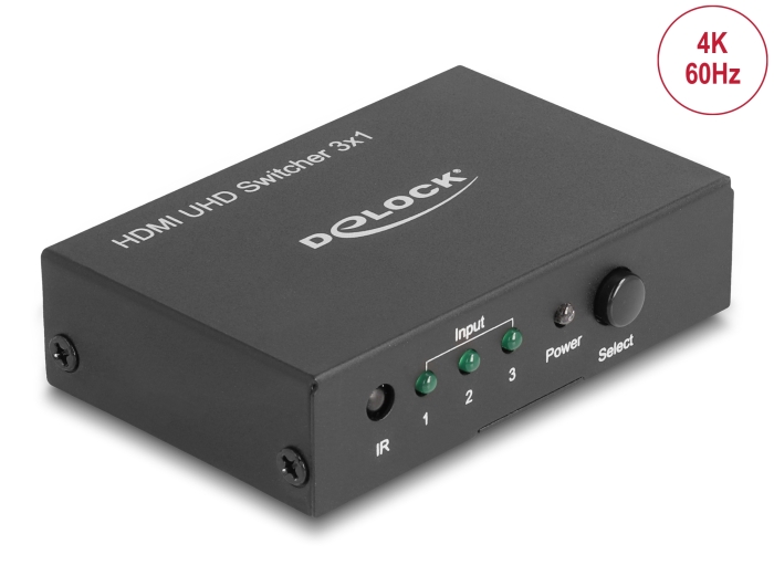 Delock HDMI UHD Switch 3 x HDMI in > 1 x HDMI out 4K #1 