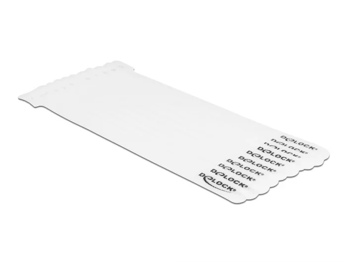 Delock Klett-Kabelbinder L 200 x B 12 mm weiß 10 Stück #3 