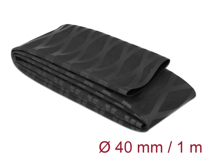 Delock Schrumpfschlauch X-Muster rutschfest 1 m x 40 mm schwarz #1 