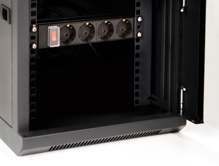 Delock 10″ Netzwerkschrank mit Glastür 6 HE schwarz #4 