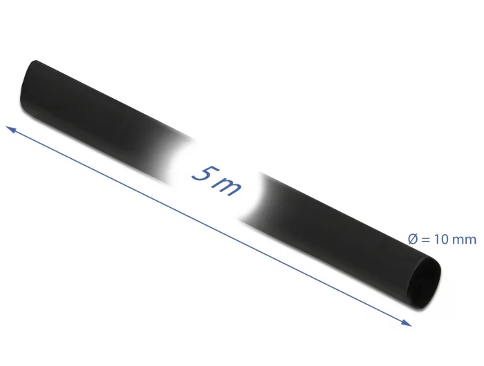 Delock Schrumpfschlauch 5 m x 10 mm schwarz #3 