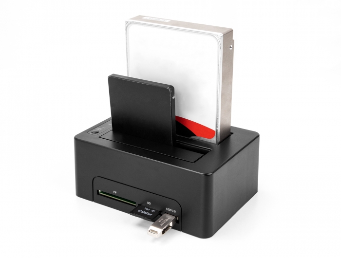 Delock USB Dual Dockingstation für 2 x SATA HDD / SSD mit Klon Funktion und Card Reader + zusätzlichem USB Port #6 