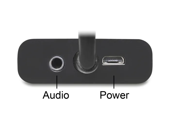 Delock Adapter DisplayPort 1.1 Stecker > VGA Buchse + Audio + Power schwarz #3 