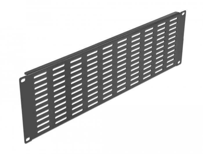Delock 19″ Netzwerkschrank Panel mit Lüftungsschlitzen horizontal 3 HE schwarz #1 