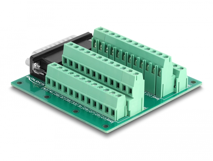 Delock D-Sub HD 44 Pin Stecker zu Terminalblock für Hutschiene #2 