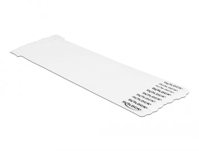 Delock Klett-Kabelbinder L 250 x B 12 mm weiß 10 Stück #3 