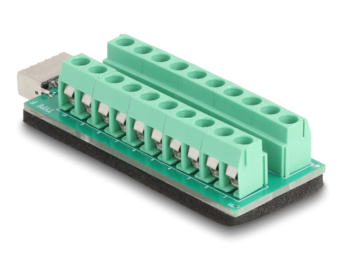 Delock USB Typ-E Key A Buchse zu Terminalblock Adapter 20 Pin #2 