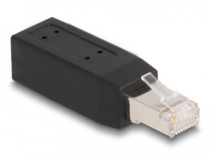 Delock RJ45 Stecker Cat.5e zu Terminalblock Adapter 90° gewinkelt #2 