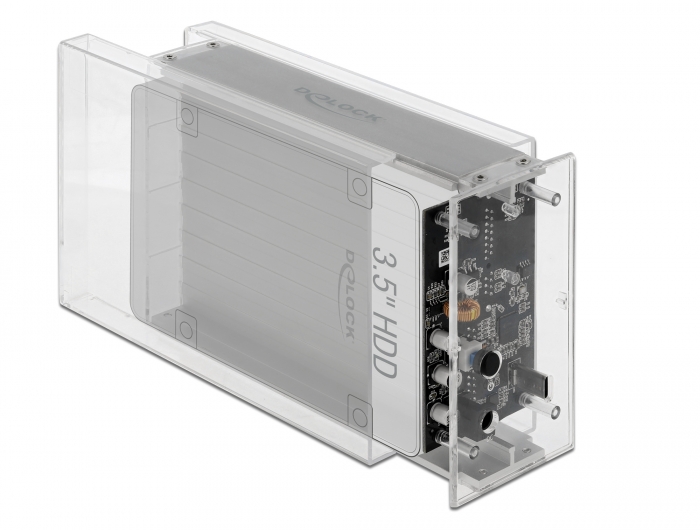 Delock Externes Dual Gehäuse für 2 x 3.5″ SATA HDD mit USB Type-C™ Buchse transparent - werkzeugfrei #4 