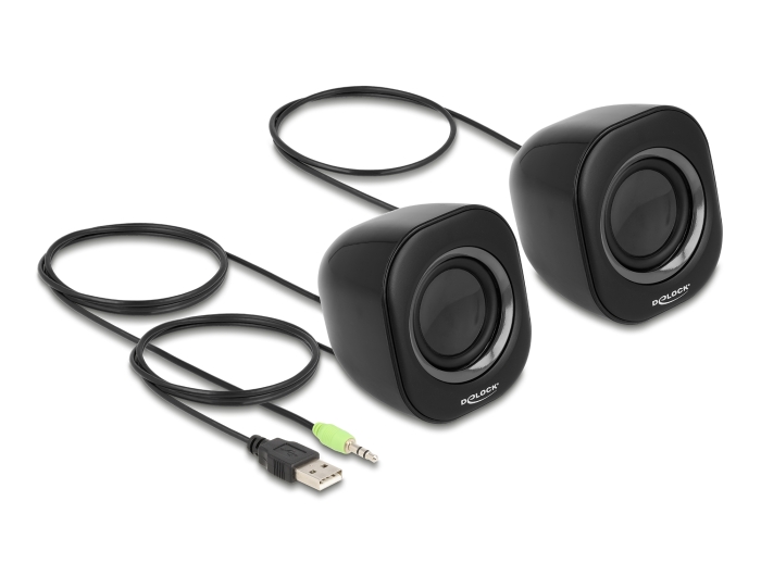Delock Mini Stereo PC Lautsprecher mit 3,5 mm Klinkenstecker und USB Stromversorgung #2 