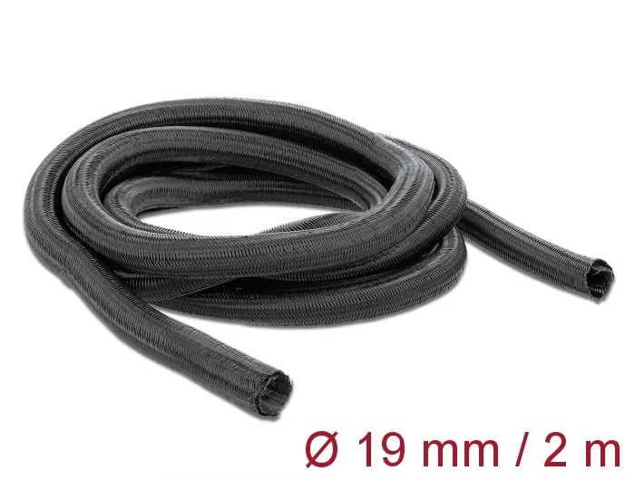 Delock Geflechtschlauch selbstschließend 2 m x 19 mm schwarz #1 