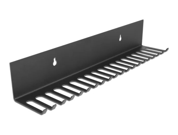 Delock Kabelhalterung 318 x 65 mm zur Wandmontage schwarz #1 