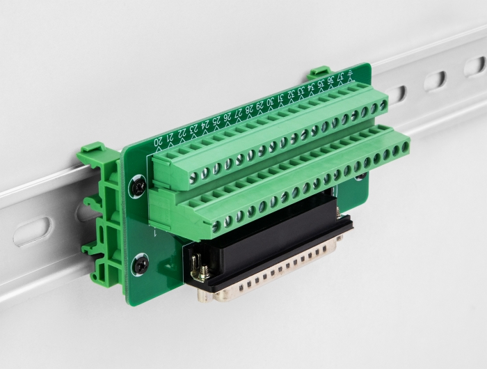 Delock D-Sub 37 Pin Buchse zu Terminalblock für Hutschiene #4 