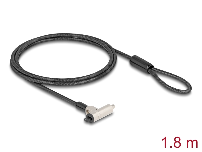 Navilock Notebook Sicherungskabel mit Schlüssel für Kensington Slot 3 x 7 mm oder Nano Slot 2,5 x 6 mm - Slim #1 