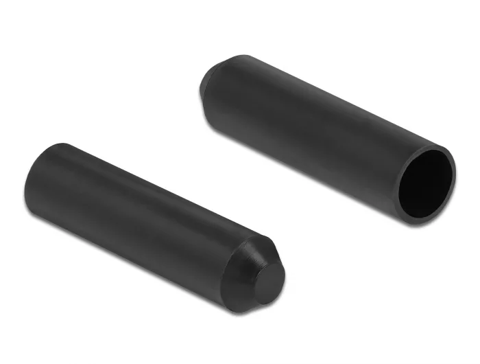 Delock Endkappen mit Innenkleber 70 x 16 mm 2 Stück schwarz #2 