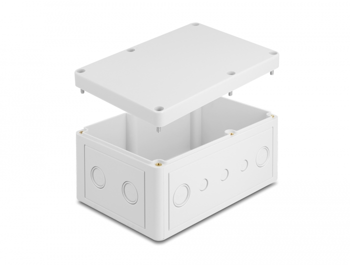 Delock Installationsgehäuse mit Kabeleinführungen 180 x 125 x 90 mm grau #2 