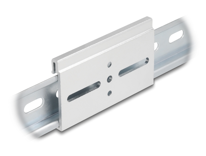 Delock Aluminium Montageclip für Hutschiene 80,0 x 47,8 mm silber #1 