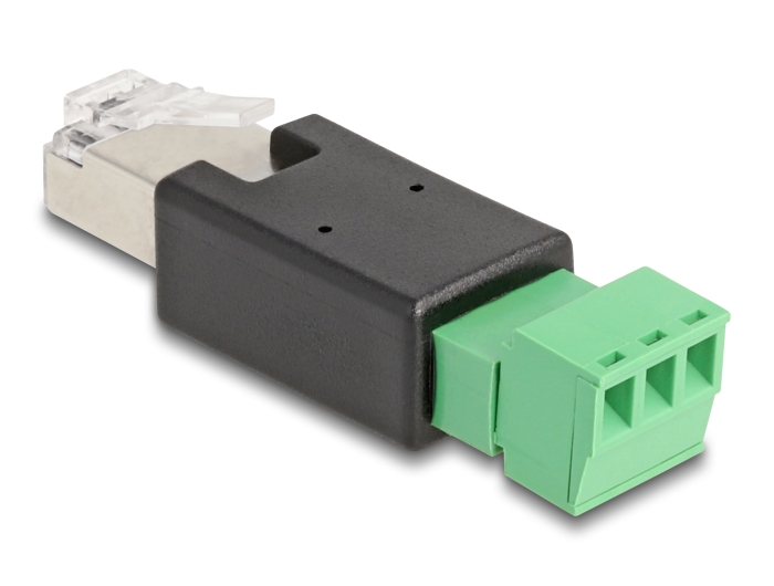 Delock RJ45 Stecker zu Terminalblock Adapter 3 Pin 2-teilig #2 