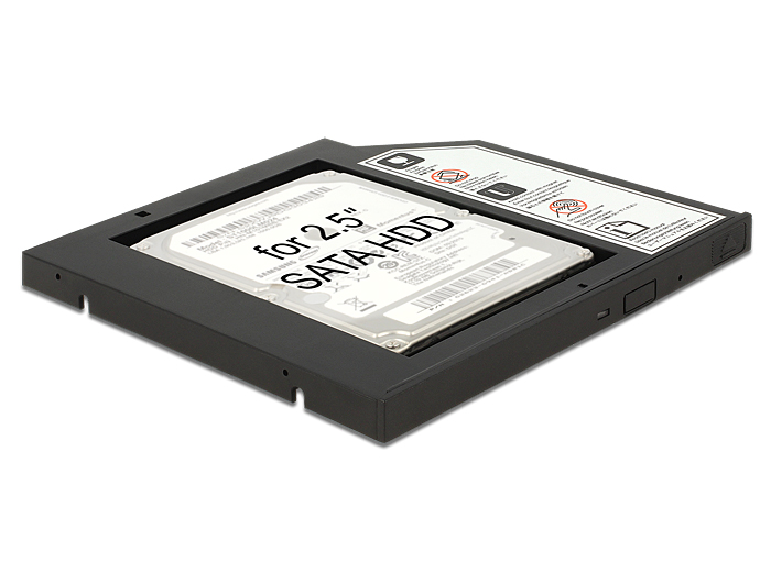 Delock Caddy Slim SATA 5.25″ Einbaurahmen (10 mm) für 1 x 2.5″ SATA HDD bis 9,5 mm #3 