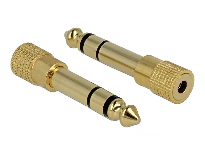 Delock Adapter Klinke 6,35 mm Stecker > 3,5 mm Buchse 3 Pin Metall #1 