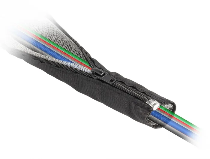 Delock EMV Abschirmgeflechtschlauch mit Reißverschluss hitzebeständig 1 m x 25 mm schwarz #3 