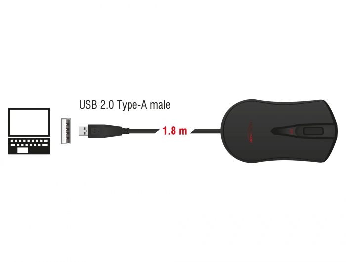 Delock Optische 4-Tasten USB Gaming Maus #3 