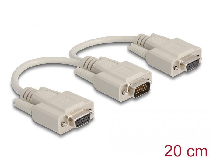 Delock Adapter VGA Stecker > 2 x VGA Buchse 20 cm #1 