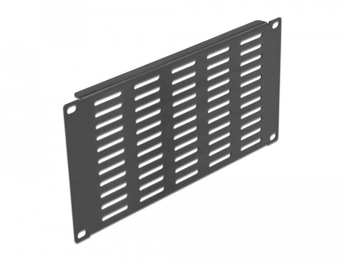 Delock 10″ Netzwerkschrank Panel mit Lüftungsschlitzen horizontal 3 HE schwarz #1 