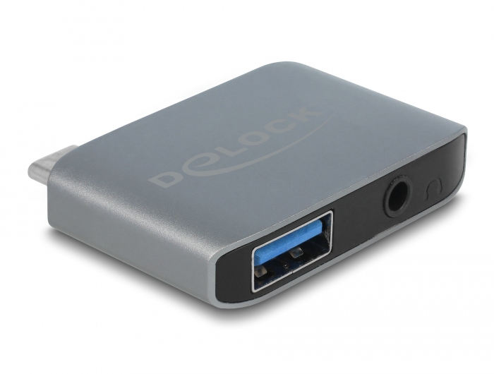 Delock Audio Adapter USB Type-C™ Stecker - Klinkenbuchse 3,5 mm + USB 3.0 A Buchse #1 