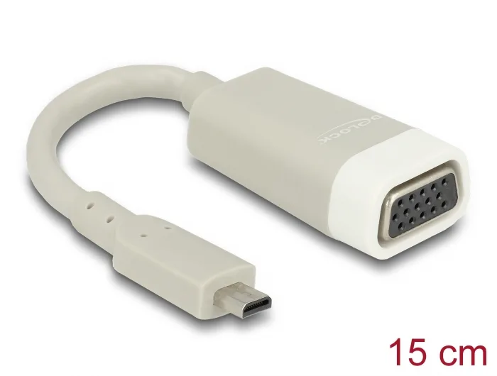 Delock Adapter HDMI Micro-D Stecker zu VGA Buchse #1 