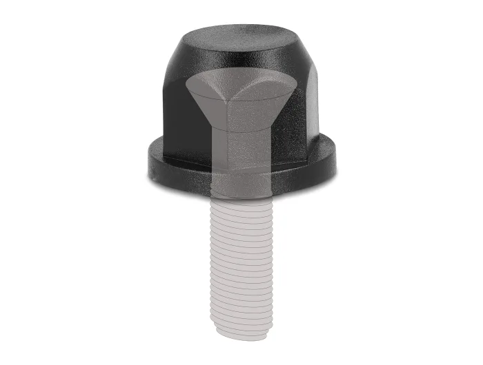Delock M12 Gewinde-Schutzkappe schwarz 2 Stück #2 