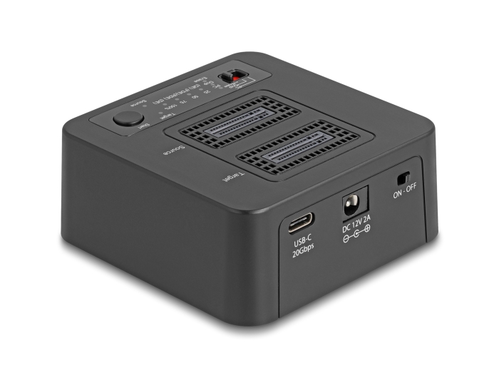 Delock USB 20 Gbps M.2 Dockingstation für 2 x M.2 NVMe PCIe SSD mit Klon- und Löschfunktion #2 