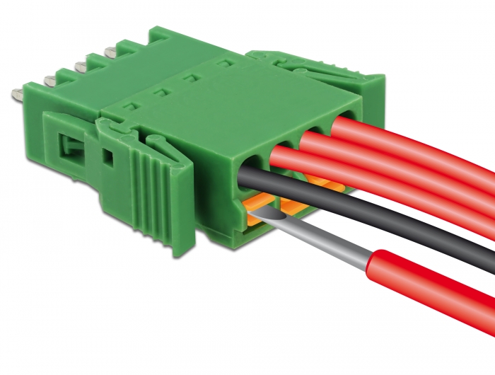 Delock Terminalblock Set für Platine 4 Pin 3,81 mm Rastermaß vertikal #4 