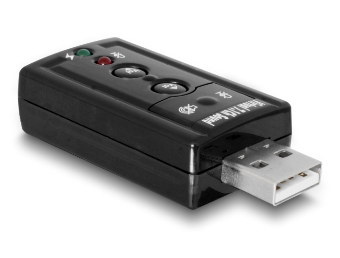 Delock Externer USB 2.0 Sound Adapter Virtual 7.1 - 24 bit / 96 kHz mit S/PDIF #1 