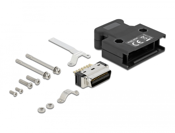 Delock MDR Stecker 26 Pin Lötanschluss mit Gehäuse #1 