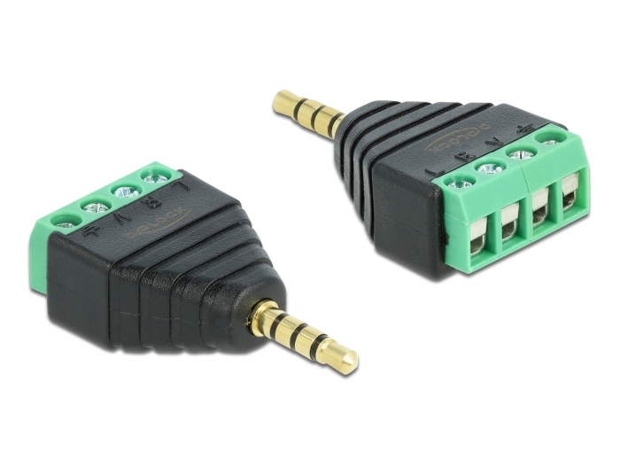 Delock Adapter Klinke Stecker 3,5 mm > Terminalblock 4 Pin #1 
