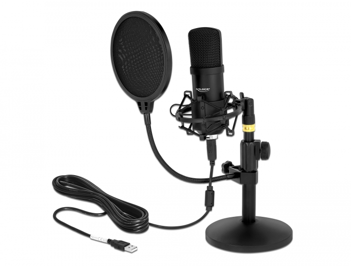 Delock Professionelles USB Kondensator Mikrofon Set für Podcasting und Gaming #1 