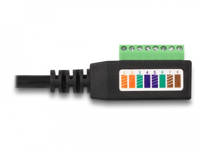 Delock RJ45 Kabel Cat.5e Stecker zu Terminalblock Adapter 21,5 cm #3 