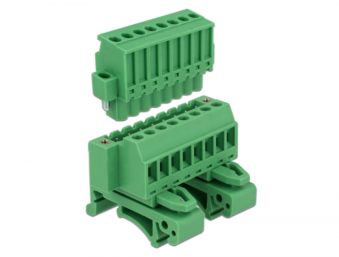 Delock Terminalblock Set für Hutschienen 8 Pin mit Schraubverriegelung #3 