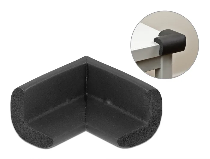 Schwarz Delock Schaumstoff Kantenschutz Selbstklebend 56 X 56 X 33 Mm