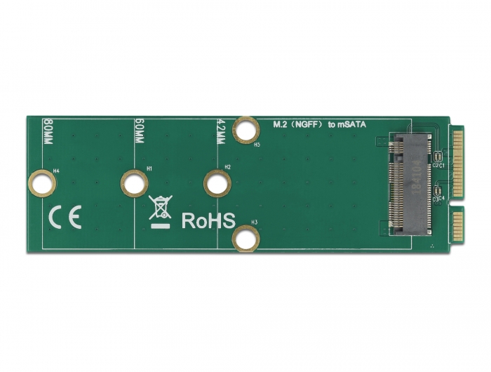 Delock Adapter mSATA zu M.2 Key B Slot #4 