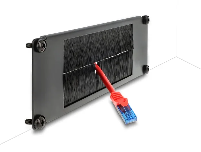 Delock 10″ Kabelmanagement Bürstenleiste 2 HE schwarz #1 