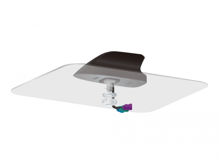 Delock Shark Fin Antenne mit LTE + WLAN + GNSS Multiband #2 