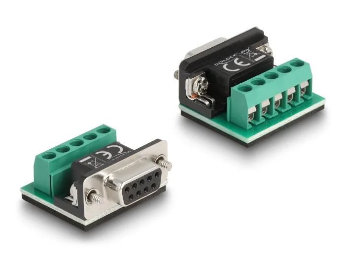 Delock Konverter 1 x Seriell RS-232 DB9 Buchse zu 1 x Seriell RS-422/485 DB9 Stecker mit ESD Schutz 15 kV #4 