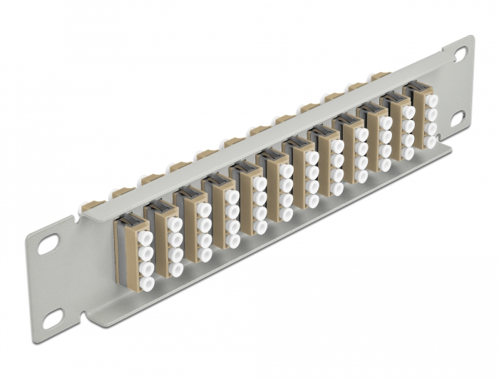 Delock 10″ LWL Patchpanel 12 Port LC Quad beige 1 HE grau #2 